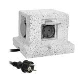 Gniazdo ogrodowe SŁUPEK 4x2P+Z (schuko) kabel gumowy H07RN-F 3x1,5mm2 3m OR-AE-13186(GS) ORNO