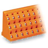 3-piętrowa listwa do pł. drukowanych 8-bieg. pomarańczowa raster 10,16 mm