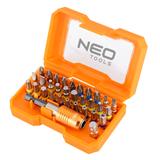 Końcówki wkrętakowe z uchwytem, zestaw 32 szt.