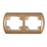 TREND Ramka pozioma podwójna złoty metalik