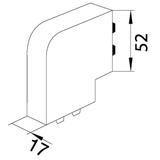 tehalit.SL Narożnik płaski 17x52mm biały SL1705259016 HAGER