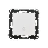 Simon 55 Przycisk zwierny /światło/ z podświetleniem LED szybkozłączka Biały mat TS1L.01/111 KONTAKT