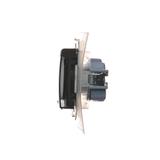 Simon 54 Gniazdo wtyczkowe do wersji IP44 Z USZCZELKĄ 16A 250V zaciski śrubowe klapka transparentna brąz mat *Uszczelka do ramek S54 PREMIUM DGZ1BZ.01/46A KONTAKT