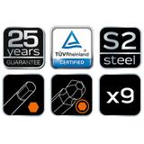 Klucze sześciokątne 1.5-10 mm, zestaw 9 szt.