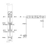 moduł 4AI 10V DC WAGO