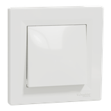 Asfora, przycisk 1-biegunowy, biały