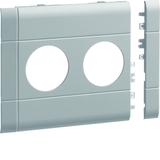 tehalit.WA Maskownica podwójna ABS bezhalogenowy 120mm jasnoszary GB120207035 HAGER