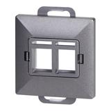 Płytka czołowa + 2xRJ45 Pearl, PC+ARJ45/P2, antracyt OR-OE-7717/2/A ORNO