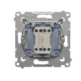 Simon 54 Przycisk „dzwonek” z podświetleniem LED 10A 250V szybkozłączka srebrny mat DD1L.01/43 KONTAKT