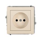 DECO Mechanizm gniazda pojedynczego bez uziemienia 2P (przesłony torów prądowych) beżowy