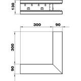 GS-SA90130RW, NAROŻE ZEWN. 90X130 CZ.B.
