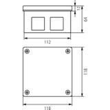 VP-53 Puszka n/t 118x118x68 IP55 6-wl dł.gum. Z-ac. biała VP 053-51 61.167 OPATÓWEK