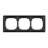 DECO Ramka uniwersalna potrójna z tworzywa DECO Soft czarny mat