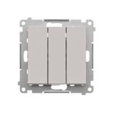 Simon 55 Przycisk zwierny potrójny szybkozłączka Jasnoszary mat