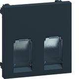 tehalit.WA Płytka 2RJ45 (GMDM) ABS bezhalogenowy czarny GZDM29011 HAGER