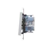 Simon 55 Łącznik schodowy z podświetleniem LED podświetlenie jakW łączniku pojedynczym szybkozłączka Aluminium mat TW6L.01/143 KONTAKT