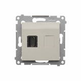 Simon 54 Gniazdo HDMI pojedyncze kaszmir mat DGHDMI.01/42