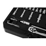 Zestaw kluczy 55 elementów 1/4", satynowy