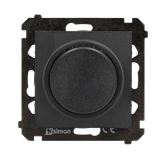 SIMON 55 Ściemniacz obrotowy do LED ściemnialnych 230V 2–200 W Czarny mat TES9L.01/149