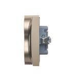 Simon 54 Gniazdo Schuko z przesłonami podwójne 16A z. śrub. złoty mat