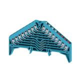 PRV 8 BL 35X15 WS/RT Zacisk rozdzielacza krosowego, PUSH IN, 1.5, 250, 8 A, liczba przyłączeń: 32, TS 35 x 15, niebieski, kolor elementów uruchamiających: biało-czerwony /20szt./ 1173900000 WEIDMÜLLER