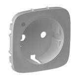 VALENA ALLURE - PLAKIETKA ALUMINIUM GNIAZDA POJEDYNCZEGO SCHUKO Z PODŚWIETLENIEM LED, Legrand
