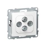 SUNO - Gniazdo TV-R-2xSAT - końcowe - 1.5 dB, Biały, Legrand