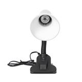LATSA, lampa biurkowa z klipsem, 40W, E27, stal + tworzywo, biała DL-3/W ORNO