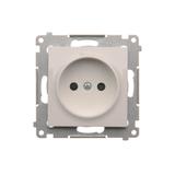Simon 54 Gniazdo bez uziemienia z przesłonami 16A z. śrub. biały