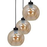 Milagro lampa wisząca Sofia Amber 3xE27 czarna MLP6584