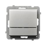 SONATA Łącznik hotelowy z podświetleniem pomarańczowym - kolor srebro mat