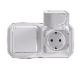 NOWE PLEXO - GNIAZDO SCHUKO 2X2P+Z POZIOME KOMPLET NATYNKOWY 16A-250V BIAŁE 069772L LEGRAND