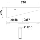 AW 80/71, WSPORNIK ŚCIENNY 710MM FT