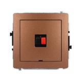 DECO Mechanizm gniazda głośnikowego pojedynczego, bez pola opisowego brązowy metalik