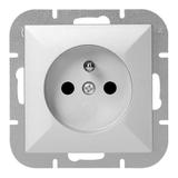 Gniazdo pojedyncze podtynkowe 2P+Z Pearl, 16A, 250V, PT-16P, srebrny