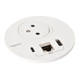 INCARA: DISQ 80 - 2P+Z / USB A+C / RJ45 - 0,5 M WIELAND-BIAŁY, Legrand