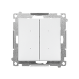 Simon 55 SWITCH D – Sterownik przyciskowy oświetleniowy podwójny sterowany smartfonem Biały mat