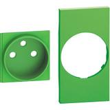 LIVING NOW - PLAKIETKA GNIAZDA 2P+Z - 2 MODUŁY - ZIELONA, Bticino