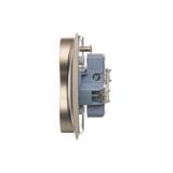 Simon 54 Gniazdo z/u podwójne z funkcją niezm. faz16A z. śrub. monoblok złoty mat