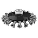 Szczotka druciana tarczowa odgięta 115 mm x M14, INOX