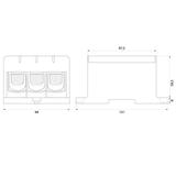 Złączka przelotowa WLZ35/3x240/n niebieska OPATÓWEK