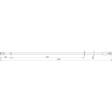 Drążek izolacyjny 123 kV ze złączem wtykowym do przedłużania, trzpień z poprzecznym kołkiem, dł. 200