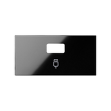 Simon 100 Pokrywa do gniazda USB pojedynczego (mechanizm 1/2) czarny 10001091-138 KONTAKT