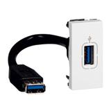 Mosaic - Gniazdo Usb 3.0 Z Przewodem - 1 Modułowe - Biały 078746 LEGRAND