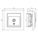 IMPRESJA Gniazdo antenowe typu F pojedyncze - kolor biały