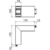 GA-AS53100EL, Naroże zewnętrzne, stałe, Alu