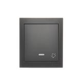 Simon Aquaclick Przycisk dzwonek z podświetleniem 10AX 250V zaciski śrubowe, czarny