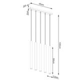 Sollux Lampa wisząca PASTELO 5L drewno SL.1269