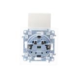 Simon 10 Gniazdo z/u IP44 z uszczelką – klapka w kol. pokrywy 16A szybkozłączka biały