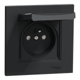 Miluz ED, Gniazdo zasilające 2P+PE 16A, IP44, antracyt